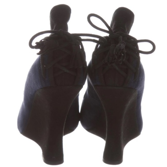 TABITHA SIMMONS Suede Wedge Pumps Size: 8.5 - Picture 4 of 5